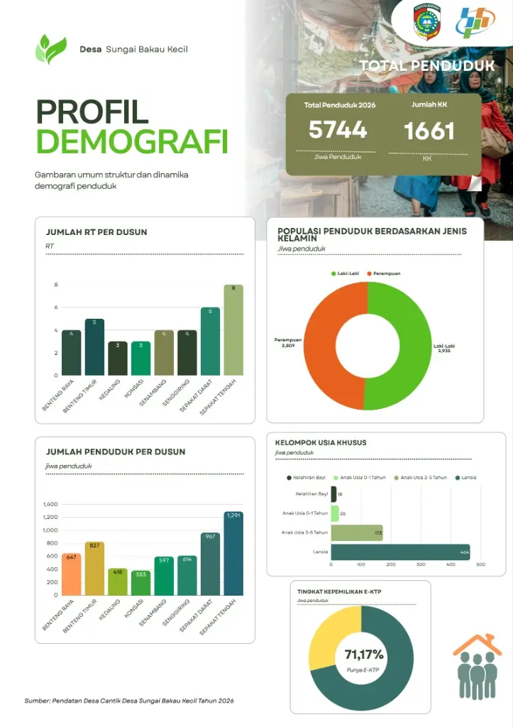 Infografis Demografi Canva